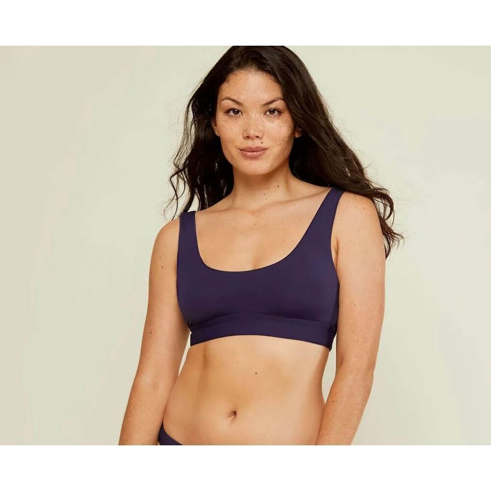 Andie Swim Ventura Bikini Top Swimwear Navy Blue XXL Plus Size NWT Beach‎ Casual